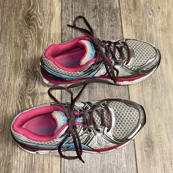 Asics Gel-Fortify Women's Size 6 US / 37 EU Gray Pink Blue Walking Sneaker Shoes - Picture 2 of 12